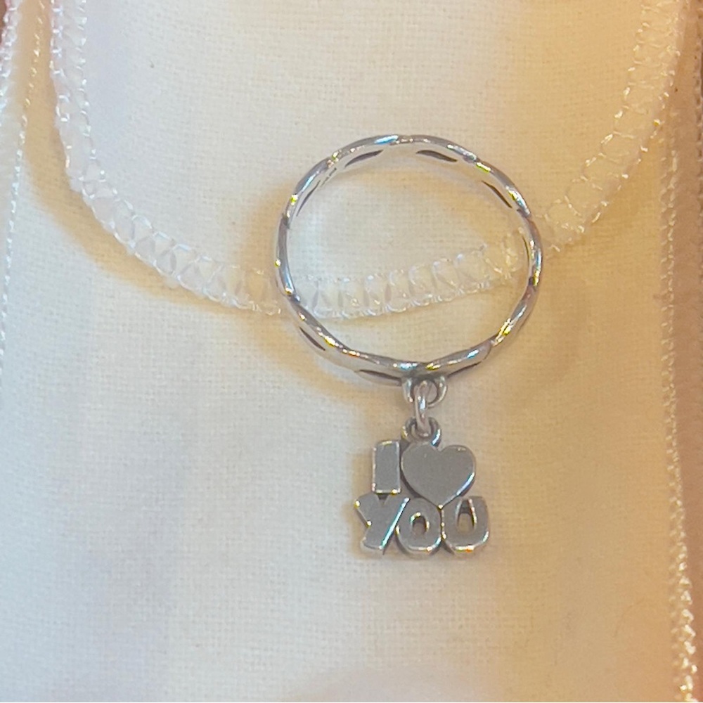 James Avery Retired Twisted Wire Dangle Ring With… - image 5